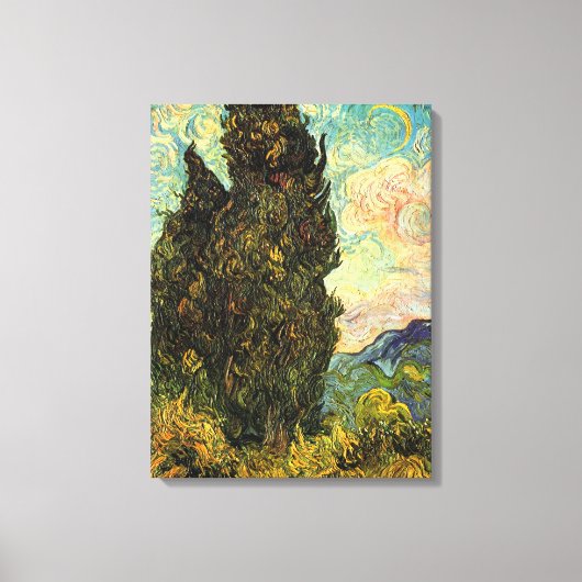 Cypresses van Vincent van Gogh Canvas Afdruk (Voorkant)