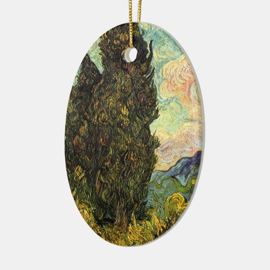 Cypresses van Vincent van Gogh Keramisch Ornament (Links)