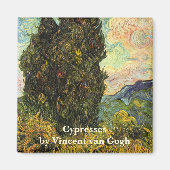 Cypresses van Vincent van Gogh Magneet (Voorkant)