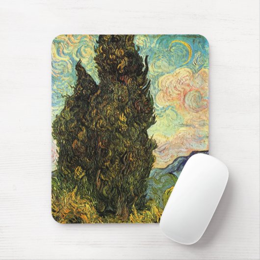 Cypresses van Vincent van Gogh Muismat (Met muis)