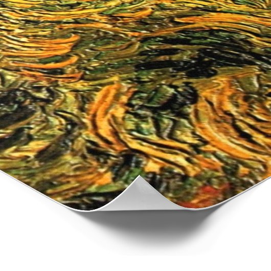 Cypresses van Vincent van Gogh Poster (Hoek)