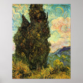 Cypresses van Vincent van Gogh Poster (Voorkant)