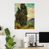 Cypresses van Vincent van Gogh Poster (Thuiskantoor)