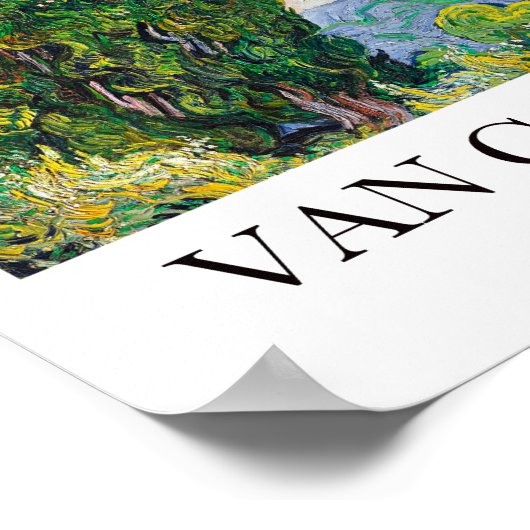 Cypresses van Vincent Van Gogh Poster (Hoek)