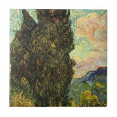 Cypresses van Vincent van Gogh Tegeltje (Voorkant)