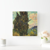 Cypresses van Vincent van Gogh Vierkante Klok (Huis)