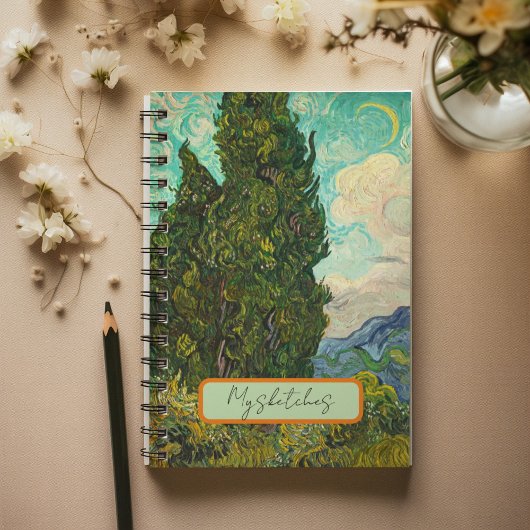 Cypresses, Vincent van Gogh, Sketches Notitieboek