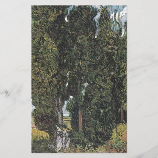 Cypressusbomen door Van Gogh Briefpapier (Voorkant)