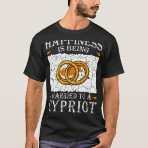 Cypriotisch Huwelijk Cyprus Erfgoed Getrouwd Vlag T-shirt