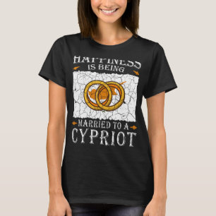 Cypriotisch Huwelijk Cyprus Erfgoed Getrouwd Vlag T-shirt