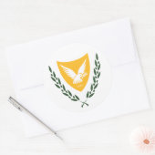 Cypriotisch wapen, Cyprus Ronde Sticker (Envelop)