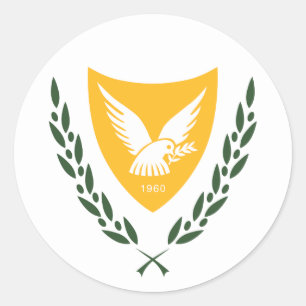 Cypriotisch wapen, Cyprus Ronde Sticker