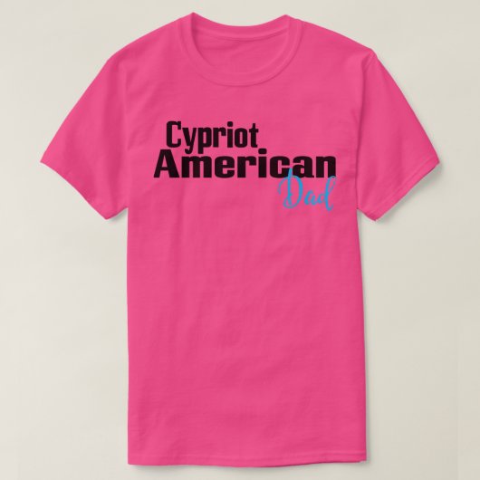 Cypriotische Amerikaanse vader T-shirt (Design voorkant)