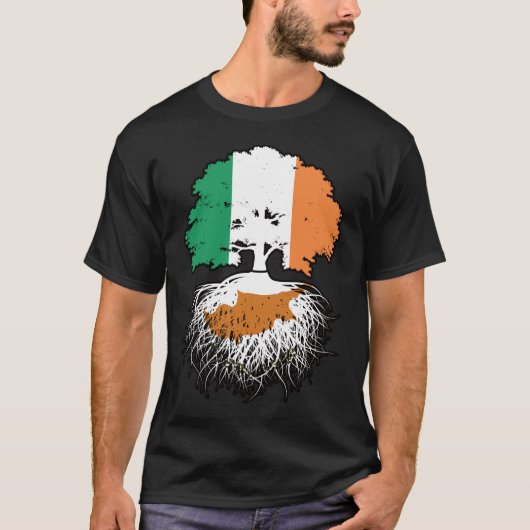 Cypriotische Ierse vlag - boomrootbomen T-shirt (Voorkant)