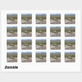 Cypriotische landschapsStickers Vierkante Sticker (Vel)