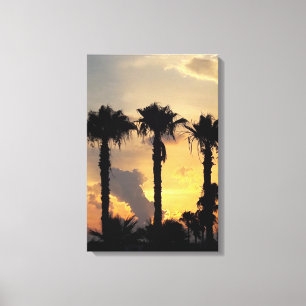 Cypriotische Limassol-zonsondergang – Mediterrane Canvas Afdruk