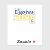 Cypriotische piraat voor de middelbare school sticker (Vel)