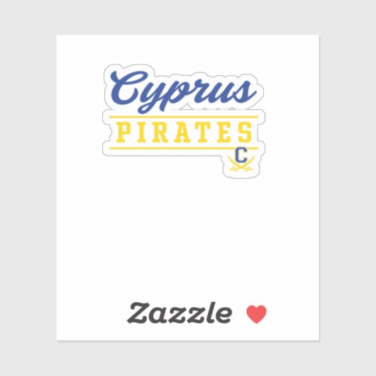 Cypriotische piraat voor de middelbare school sticker (Vel)