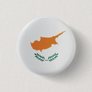 Cypriotische ronde-pictogramvlag ronde button 3,2 cm
