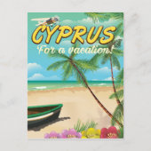 Cypriotische  strandreisposter briefkaart (Voorkant)