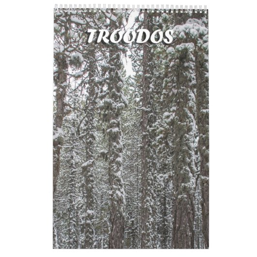 Cypriotische Troodos-kalender Kalender (Achterkant)