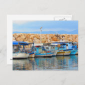 Cypriotische Vissen Boats Briefkaart (Voorkant / Achterkant)