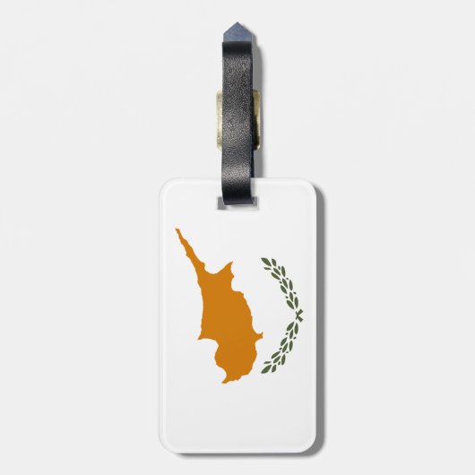 Cypriotische vlag bagagelabel (Achterkant verticaal)