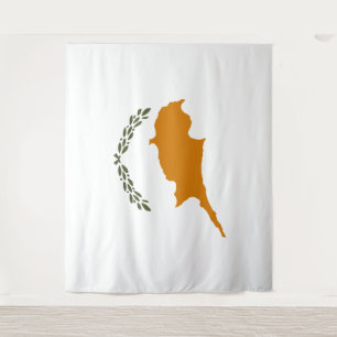 Cypriotische vlag Bosbouw Wandkleed