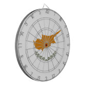 Cypriotische vlag dartbord (Voorkant Links)