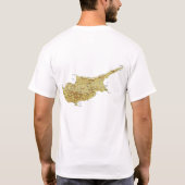 Cypriotische vlag en kaart T-Shirt (Achterkant)