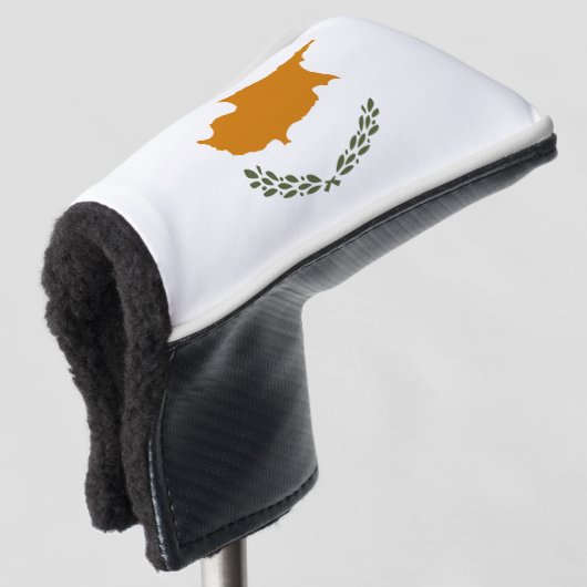 Cypriotische vlag golfheadcover (3/4 voorkant)
