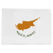 Cypriotische vlag groot cadeauzakje (Achterkant)