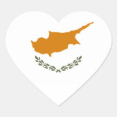 Cypriotische vlag hart sticker (Voorkant)