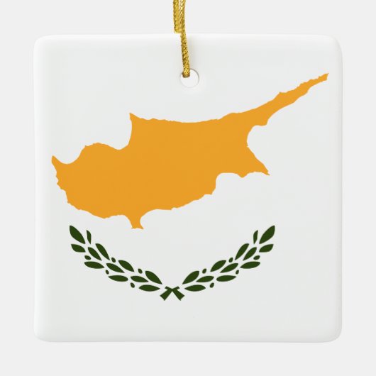Cypriotische vlag keramisch ornament (Voorkant)