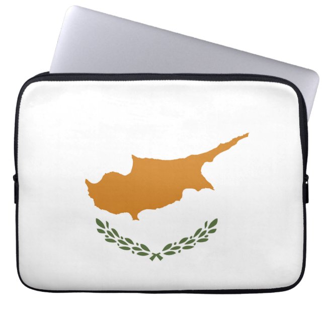 Cypriotische vlag laptop sleeve (Voorkant)