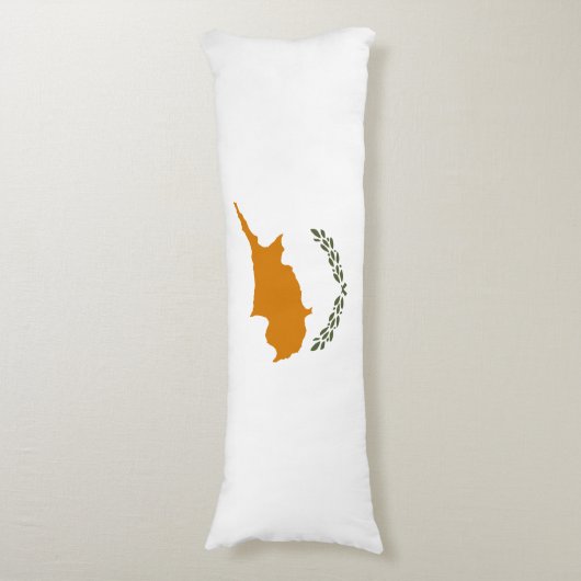 Cypriotische vlag lichaamskussen (Voorkant Verticaal)