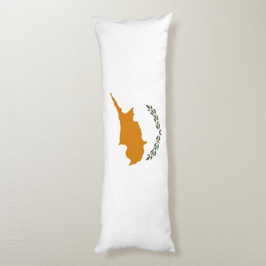 Cypriotische vlag lichaamskussen (Achterkant (Verticaal))