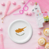 Cypriotische vlag papieren bordje (Feest)