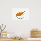 Cypriotische vlag poster (Keuken)