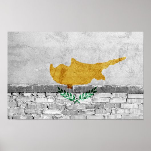 Cypriotische vlag poster (Voorkant)