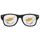 Cypriotische vlag retro zonnebril (Voorkant)