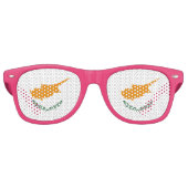 Cypriotische vlag retro zonnebril (Voorkant)