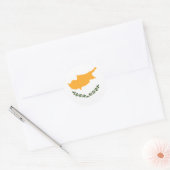 Cypriotische vlag ronde sticker (Envelop)