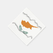 Cypriotische vlag servet (Hoek)