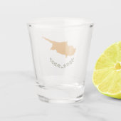 Cypriotische vlag shot glas (Achterkant)