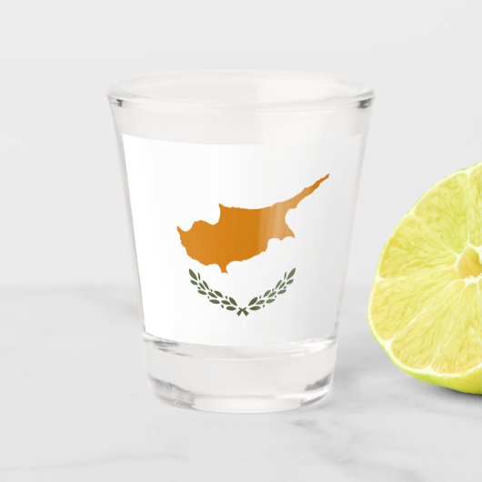 Cypriotische vlag shot glas (Voorkant)
