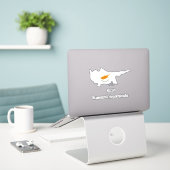 Cypriotische vlag sticker (Laptop op bureau)