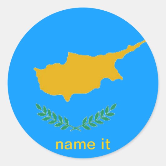 Cypriotische vlag sticker (Voorkant)