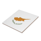 Cypriotische vlag tegeltje (Zijkant)
