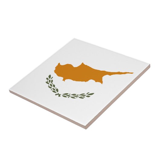 Cypriotische vlag tegeltje (Zijkant)